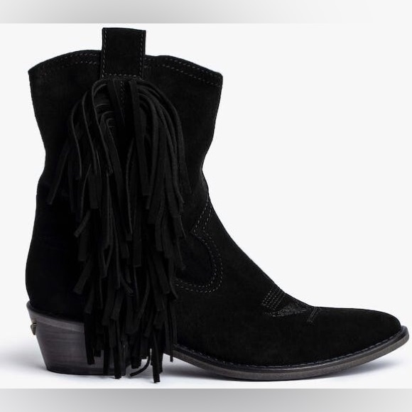 Zadig & Voltaire Pilar High Suede Leather Ankle Boots